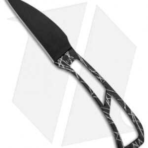 Winkler Knives Neck Knife Fixed Blade Etched Scarring (3.125" Black KG)