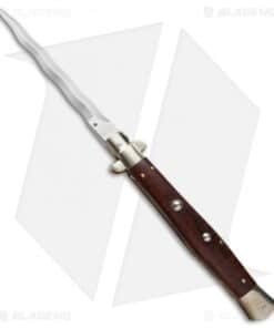 AGA Campolin 13" Snake Wood Automatic Knife Italian Stiletto (Kriss Plain)