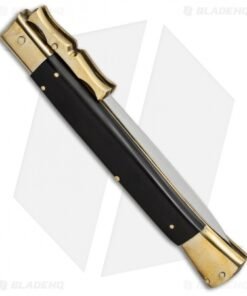Alternative view of AGA Campolin 13" Bat Swinguard Automatic Brass/Ebony Wood (5.75" Satin Dagger)
