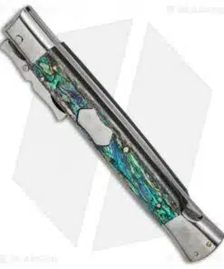 Alternative view of AGA Campolin 13" Bat Swinguard Automatic Knife Abalone (5.75" Dagger)