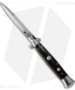 AGA Campolin 10" Brazilian Horn Picklock Stiletto Automatic Knife -Bayonet