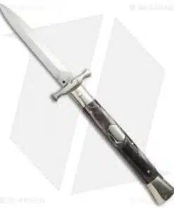 AGA Campolin 13" Bat Swinguard Automatic Knife Dark Horn (5.75" Dagger)