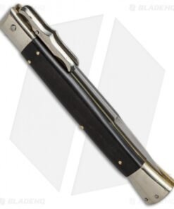 Alternative view of AGA Campolin 13" Bat Swinguard Automatic Knife Ebony Wood (5.75" Satin Bayonet)