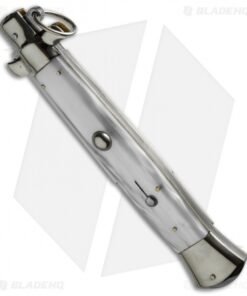 Alternative view of AGA Campolin 15" Ring Pull Automatic Italian Stiletto White (7" Satin Bayo)