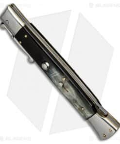 Alternative view of AGA Campolin 13" Swinguard Automatic Knife Dark Horn (5.75" Satin Bayo)