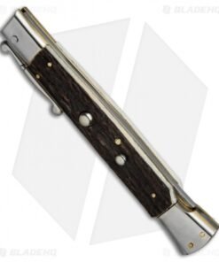Alternative view of AGA Campolin 13" Swinguard Automatic Knife Stag Horn (5.75" Satin Dagger)