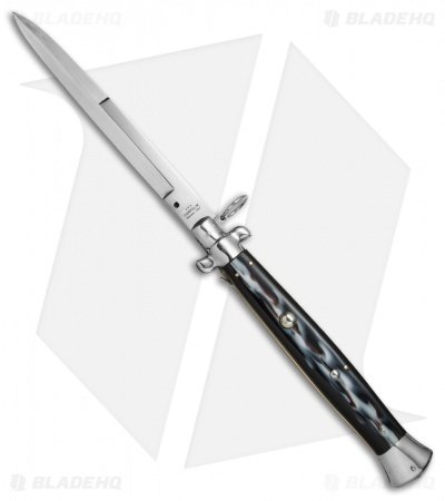 AGA Campolin 18" Ring Pull Automatic Italian Stiletto Sim Horn (8" Satin Bayo)