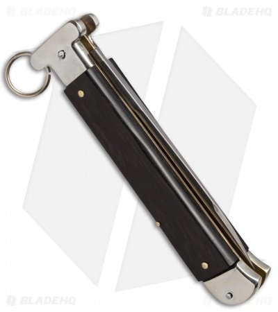 AGA Campolin 9" Francese Ring Pull Automatic Ebony Wood (3.7" Satin Flat) - Image 2