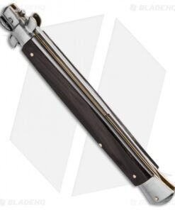 Alternative view of SKM 13" Italian Stiletto Automatic Knife Dark Horn (5.7" Satin Bayonet)
