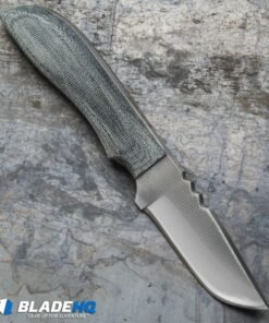 Alternative view of Anza Knives JWK-3M Fixed Blade Knife Black Canvas Micarta (3.75" Satin)