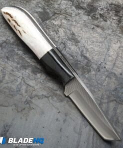 Alternative view of Anza Knives WK-1E Tanto Fixed Blade Knife Stag Horn (2.75" Satin)