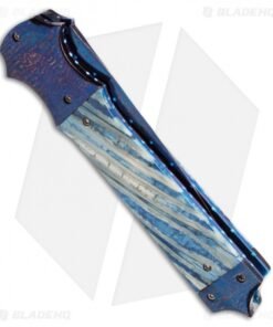 Alternative view of Brandon Vallotton Hasta Automatic Knife Mammoth Molar (4.25" Damascus)