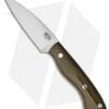 Bark River Bush Seax Bantam Fixed Blade Knife Green Canvas Micarta (4" A-2)
