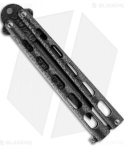 Alternative view of Bear Butterfly Knife Large Tanto Damascus Blade (4" Plain) 114AD