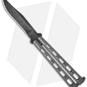 Bear & Son 114D Large Butterfly Knife Silver Vein (4.25" Damascus)