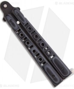 Alternative view of Bear OPS Bear-Song III Butterfly Knife Black G-10 (4.38" Black Plain) B-300-B4-T