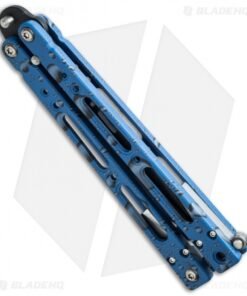 Alternative view of Bear OPS Bear Song IV Butterfly Knife Blue Raindrop (4.38" Black) B-400-AIBD