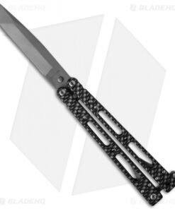Bear OPS Bear Song IV Tanto Butterfly Knife Carbon Fiber (3.75" Bead Blast)