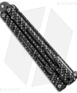 Alternative view of Bear OPS Bear Song IV Tanto Butterfly Knife Carbon Fiber (3.75" Bead Blast)