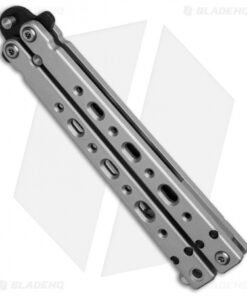 Alternative view of Bear OPS Bear Song V Butterfly Knife Gray Aluminum (4.38" Black) B-500-B