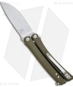Alternative view of Benchmade 53 Mangus Bali-Song Butterfly Knife Green G-10 (3.15" Satin)