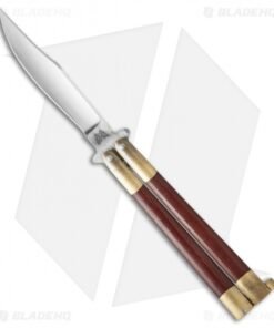 Vintage Bali-Song USA Jody Samson Butterfly Knife Red Rag Micarta (4.25" Bowie)