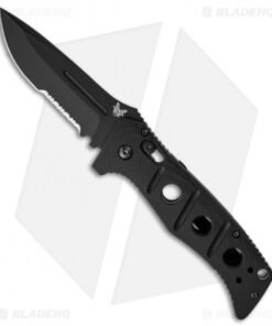 Benchmade 2750 Adamas Automatic Knife w/ Black Handle (3.82" Black Serr) 2750SBK