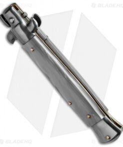 Alternative view of SKM 9" Italian Stiletto Automatic Knife Gray Pearlex (3.8" Satin Dagger)