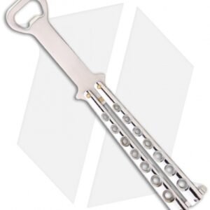 The "Bottle-Fly" Butterfly Knife Bottle Opener (Silver)