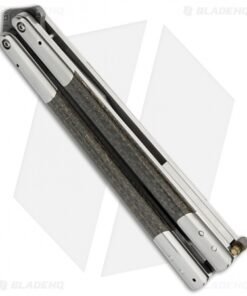 Alternative view of Chuck Gedraitis Knives Balisong #111 Titanium LSCF Knife (4.25" Damascus)