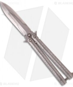 Chuck Gedraitis Knives Balisong #38 Damascus Butterfly Knife (3.5" Hamon)