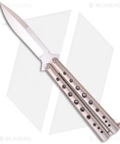 Chuck Gedraitis Knives Balisong #61 Titanium Butterfly Knife (4" Satin)