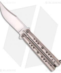 Chuck Gedraitis Knives Balisong #81 Titanium Butterfly Knife (3.25" Satin)