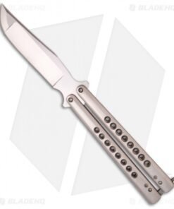 Chuck Gedraitis Knives Balisong #84 Titanium Butterfly Knife (4" Satin)