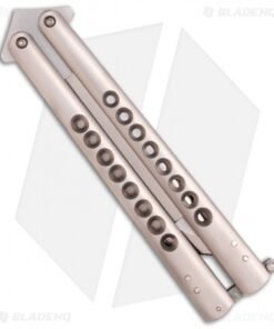 Alternative view of Chuck Gedraitis Knives Balisong #84 Titanium Butterfly Knife (4" Satin)