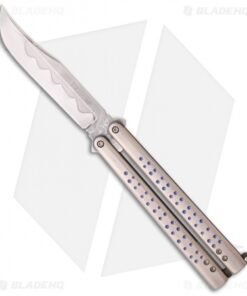 Chuck Gedraitis Knives Balisong #91 Titanium Butterfly Knife (4.25" Hamon)