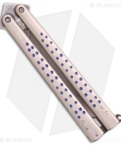 Alternative view of Chuck Gedraitis Knives Balisong #91 Titanium Butterfly Knife (4.25" Hamon)