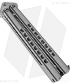 Alternative view of Chuck Gedraitis Custom Balisong #147 Butterfly Knife Titanium (4.25" Satin)