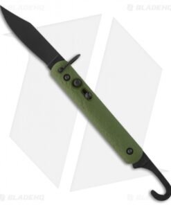 Colonial Knife Company Auto Rescue Military Knife Bail Loop (Green PLN) M-726B