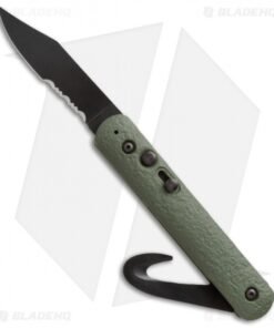 Colonial Auto Rescue Military Knife Strap Cutter Green (3" Black) M-726SC