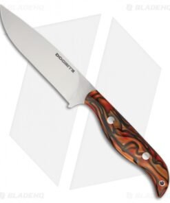 DogBite Knives All Around Knife Fixed Blade Knife Orange Kirinite (4.25" Satin)