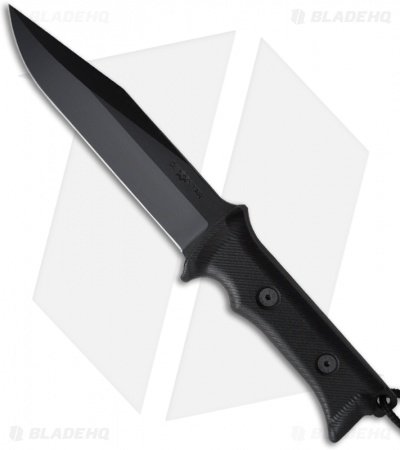DUSTAR Knives Dimona Knife Fixed Blade (6.5" Black Plain)