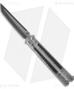 Sam Eddleman Tanto Balisong Butterfly Knife w/ Carbon Fiber Inlays (5.5" Plain)
