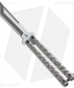 Sam Eddleman Weehawk Tanto Balisong Butterfly Knife Scalloped (4.25" Acid Wash)