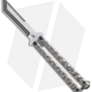 Sam Eddleman Weehawk Tanto Balisong Butterfly Knife Scalloped (4.25" Acid Wash)