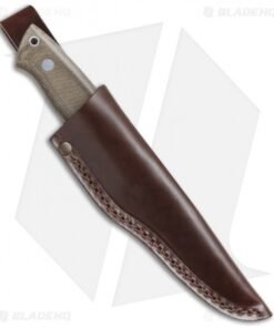 Alternative view of Brisa (EnZo) Trapper 95 Fixed Blade Knife Green Micarta (4.0" Satin)