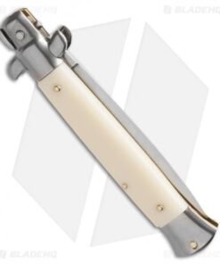 Alternative view of Frank B 9" Italian Stiletto Automatic Knife Sim Ivory (4" Satin Dagger)