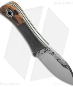 Alternative view of Fiddleback Forge Stubbymuk Knife Ironwood/Black Canvas (2.5" Satin)