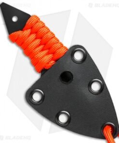 Alternative view of Florian Tanto Fixed Blade Neck Knife Orange Paracord (1.875" Black)