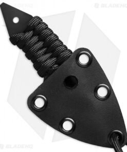 Alternative view of Florian Tanto Fixed Blade Neck Knife Black Paracord (1.875" Black)